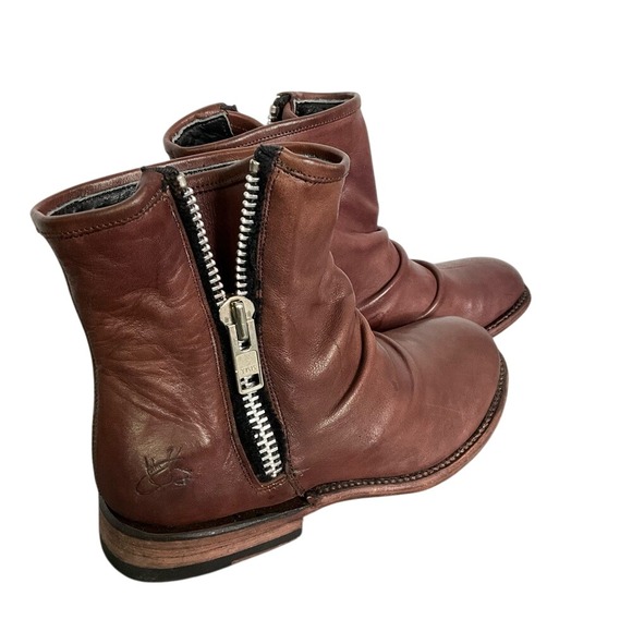 John Fluevog Shoes Living Malcolm‎ Goodyear Welt Zipper Gusset Men Sz 5 & W Sz 7 - Picture 5 of 13